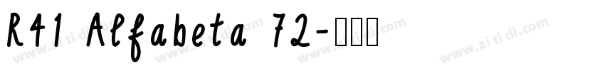 R41 Alfabeta 72字体转换